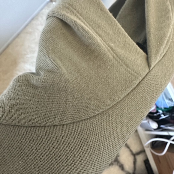 Olive Green Hooded Sweater dress w/ pockets - Picture 7 of 7